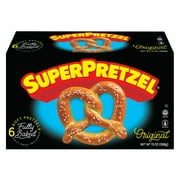 SuperPretzel Original Fully Baked Soft Pretzels, 13 oz, 6 Count (Frozen)