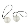 thumbnail image 2 of 2 Pieces Metal Curtain Tieback Polyester Replacement Solid Color Sunshade Drape Replacement Household Bedroom Sunshade Drape Fastener Buckle Light Silver, 2 of 8