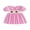 Pink, variant on RUINIXCW Toddler Baby Girl Back to School Dress Kids Kindergarten Outfits Toddler Girl Summer Fall Dress 2 3 4 5 6 Years Apple Pencil Embroidery Doll Collar Short Sleeves Plaid A Line Dress