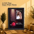 thumbnail image 2 of 40th Anniversary Picture Frame for Couple, Ruby Rose Keepsake, 2 of 8