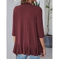 thumbnail image 2 of Cardigan for Women Solid Color Kimono Cardigans Ruffles Edge Summer Cardigan Alsol Lamesa, 2 of 4