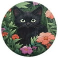 thumbnail image 3 of The Cat Is Hiding Washable Round Rug -Circle Area Rugs for Nursery Bedroom, Vintage Non Slip Non Shedding Low Pile Carpet for Living Room Coffee Table Entryway, 3 of 7