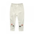 thumbnail image 1 of Baby Little Girls Small Flower Embroidered Leggings Pants 1-9 Years, 1 of 5