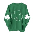 thumbnail image 1 of Suéteres de Manga Larga de Mujer con Cuello Redondo Impreso Suelto Casual para la Fiesta Del Día de San Patricio Y el Uso Diario, 1 of 6