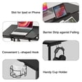 thumbnail image 5 of Drevy Standing Desk Adjustable Height, Stand Up Desk with Cup Holder, Mobile Laptop Desk,Sit-Stand Desk Cart Mobile Computer Desk Stand Up Desk,31.5 Inch,Black, 5 of 8