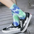 thumbnail image 6 of DREAM SLIM A Collection of Funny Novelty Fashion Colorful Cool Crazy Skateboard Tie Dye Crew Dress Socks 3 Pairs, 6 of 7