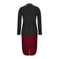 thumbnail image 5 of Women's 2 Piece Suit Skirt Set Business Casual Long Sleeve Blazer and Pencil Skirt Suits Work Office Outfits Dressy Elegant Blazer Jackets Matching Sets Work Midi Skirt Suit, 5 of 5