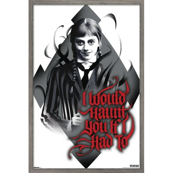 Wednesday: Season 2 (2025) - Agnes Haunt You Wall Poster, 14.725" x 22.375" Framed