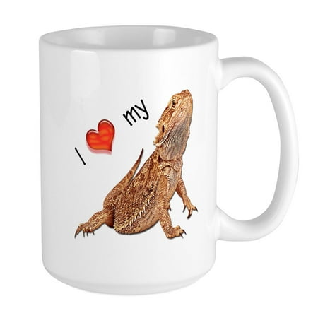 

CafePress - I Luv My Bearded Dragon Large Mug - 15 oz Ceramic Large Mug