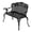 Black, variant on VINGLI 42.5" Patio Garden Bench Outdoor Metal Rose Loveseat,Cast Iron Cast Aluminium Frame Antique Finish Park Chair,Accented Lawn Front Porch Path Yard Bronze Decor Deck Furniture, Bronze