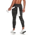 thumbnail image 4 of Pantalones deportivos de algodón para hombre, pantalones elásticos de entrenamiento para correr y fitness, 4 of 6