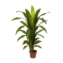 Nearly Natural 4' Dracaena Artificial Plant (Real Touch), Green