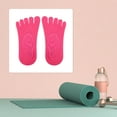 thumbnail image 5 of Unique Bargains 2 Pair Yoga Socks Five Toe Socks Non Slip Pilates Barre Ballet Socks Rose Red for Women with Grips, 5 of 6