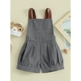 thumbnail image 2 of FEORJGP Toddler Baby Boys Basic Overalls 3M 6M 9M 1T 2T Infant Summer Sleeveless Jumpsuit Patchwork Straps Shortall Little Boy Cute Backless Romper Cargo Shorts Casual Clothing, 2 of 9
