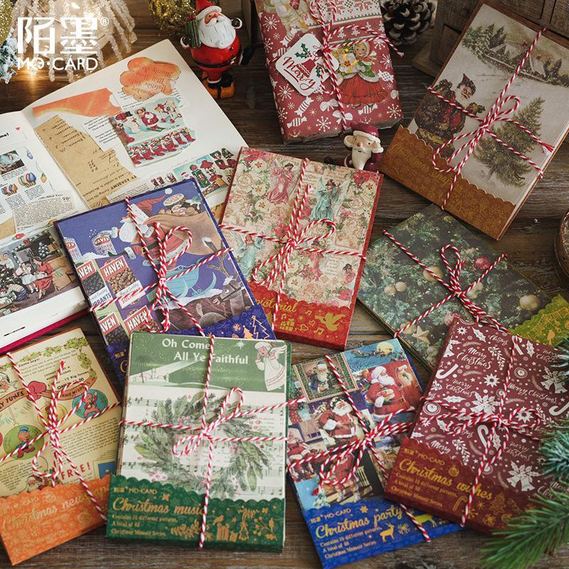 Christmas Memoirs Paper - Vintage Christmas Theme Non-Adhesive Journal Collage Base Paper for Scrapbooking and DIY Decoration