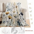 thumbnail image 5 of Watercolor Botanical Blooms Blanket Soft Cozy Warm Twin Blanket for Bed, Plush Fuzzy Flannel Fleece Blankets for Sofa, Spring Farmhouse Throw Blankets for Couch, Lightweight Gifts for Men, 60"x80", 5 of 9