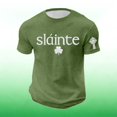 thumbnail image 2 of CONZONE St. Patrick's Day Men's T-Shirts Short Sleeve T Shirts for Men Casual Crew Neck Green Clover Graphic Lightweight Tees Soft Cozy Athletic Tops, 2 of 4