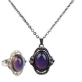 thumbnail image 4 of 2x Colgante Ovalado de Aleación de Zinc, Conjunto de Joyas de Emoción de Gargantilla de Collar de Humor de Cambio de Color para Regalos de Muje, 4 of 8