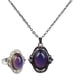 thumbnail image 3 of Collar de Piedras Preciosas Zulema Collar colgante con anillo de gema, 3 of 8