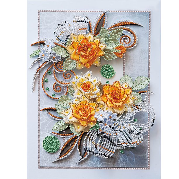 Cuadros Decorativos Kit de taladro especial parcial de flor de papel de quilling de pintura de diamante Ehuebsd Nuevos Originales