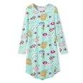 thumbnail image 2 of Oudiya Girls Long Sleeve Nightgowns Soft Print Pajamas Sleepwear Nighties for Kids 4-12, 2 of 7