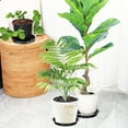 thumbnail image 4 of RENACLIPY 16Pcs Plastic Flowerpot Base Round Plant Saucer Black Indoor Use, 4 of 8