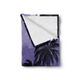 thumbnail image 2 of Tropical Soft Flannel Fleece Throw Blanket, Caribbean Island Landscape at Night Full Moon Sailboat and Palm Trees, Cozy Plush for Indoor and Outdoor Use, 60" x 80", Black Lavender White, by Ambesonne, 2 of 6