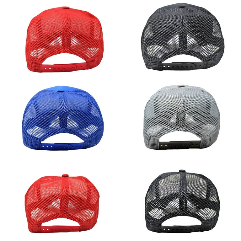 6-Pack Trucker Hat Adjustable Cap (Mix) - Walmart.com
