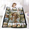 thumbnail image 4 of AISENIN Personalized Photo Blankets Throw with 17 Photos for Adults Kids Family Best Friend in Birthday Christmas Wedding Customizable Pictures Gifts, 4 of 5