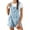 Light blue, variant on Womens Overalls Shorts Denim Bib Straps Shorts Casual Solid Color Rompers Jumpsuits With Pockets Pants