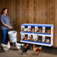 thumbnail image 2 of Chicken Nesting Box, 8 Compartment Metal Nesting Boxes for Chicken Coop, Roll Away Nest Box, Easy Egg Collection, Easy to Clean and Install, Chicken Laying Boxes, Blue, 2 of 7