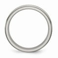thumbnail image 2 of Grey Titanium Ring Band Wedding Ridged Grooved Edge 6mm Satin and Polished, 2 of 6