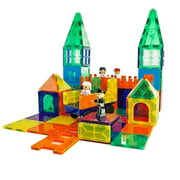 Mag-Genius Magnet Tiles 102 Piece Set Includes All The New Magnet Tiles and Clickins to Build The Perfect Castle Includes Clip in Windows and All New Magnet People