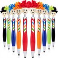 thumbnail image 1 of 10 bolígrafos, bolígrafos limpiadores de pantalla de microfibra, lápiz óptico, 3 en 1, bolígrafos divertidos, regalos de Navidad para adultos y niños, 1 of 5