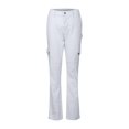 thumbnail image 5 of WTOBBY Women's Fashion Solid Color High Waist Hip Lifting Work Clothes Jeans with Multiple Pockets, Stylish and Functional Denim Pants for Casual Wear,White 3XL, 5 of 7