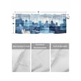 thumbnail image 4 of Valances for Windows Abstract Urban Silhouette Rod Pocket Cafe Window Treatments Valance Curtains for Kitchen Bathroom Laundry Basement Windows 56"x16", 4 of 9