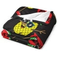 thumbnail image 3 of Cartoon Funny Fruits Dance Fleece Soft Throw Blanket Cool Pineapple Air Conditioning Blankets Lightweight Flannel Plush Fuzzy for Sofa Couch Bed Livingroom Chair Car Travel 50X60 in, 3 of 6