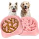 thumbnail image 1 of Comedero lento para perros, paquete de 2, cuencos antideslizantes con diseño de rompecabezas, cuenco interactivo antihinchazón, cuenco antiasfixia para perros, color rosa, 1 of 5