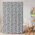 thumbnail image 6 of Shower Curtain Blue Floral Silhouette Shower Curtains for Bathroom Decor, Waterproof Polyester Shower Curtain Set with Hooks, Standard Size 72" x 72" Vintage Spring Flower, 6 of 9