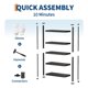 thumbnail image 5 of QinaQin Estante metálico de almacenamiento de 3/5 niveles, repisas de acero ajustables con capacidad de 770 lb por nivel, ideal para garaje, sótano, despensa o taller, 5 of 7