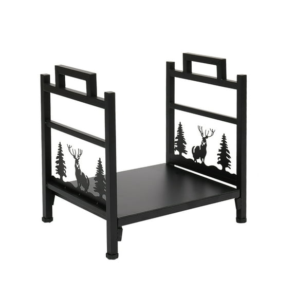 Tcbosik Firewood Holder,Outdoor Firewood Rack,Black