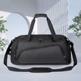 thumbnail image 4 of Bolsa de lona impermeable bolsa de fin de semana portátil con compartimento para zapatos moda para hombres, 4 of 7