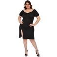 thumbnail image 4 of Vestido Roman Fashion modelo 4280 negro Talla extra 38, 4 of 6