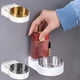 thumbnail image 1 of Cenicero de pared de acero inoxidable | Cenicero fijo para baño • Acabado dorado plateado • Compacto 12x9x3,5cm • Construcción duradera en ABS • Fácil de limpiar, impermeable, portátil • Regalo, 1 of 6