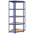 thumbnail image 5 of vidaXL 5-Layer Shelves 4 pcs Blue Steel&Engineered Wood, 5 of 5