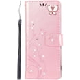 thumbnail image 2 of Compatible with Samsung Galaxy S21 FE 5G Case Glitter with Card Holder Flip Wallet Phone Case for Women Crystal Butterfly Shockproof Protective Case for Samsung Galaxy S21 FE 5G,Rose Gold GY, 2 of 16