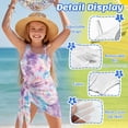 thumbnail image 5 of SEANATIVE Girls One-Piece Swimsuits with Mesh Cover-up Skirt One-Piece Bathing Suits Back Cutout Stylish Stretch Swimwear for Kids Teenagers, Size 7-8, Violet Blue Tie-dye, 5 of 7