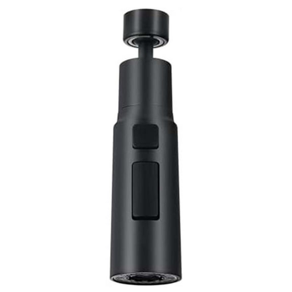 Kitchen Faucet Aerator Splash Proof Spout.3 Function For 360° Swivel (HSx360) Black
