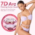 thumbnail image 2 of Electric Razors for Women Legs, 7D Rechargeable Body Shaver, IPX7 Waterproof Wet Dry Electric Shaver, Lady Hair Remover for Face Underarm Pubic, Pink, 2 of 8