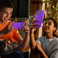 thumbnail image 3 of Designed for iPhone 15 Pro Case, Silicone Ultra Slim Shockproof Protective Phone Case with [Soft Anti-Scratch Microfiber Lining], 6.1 inch, Neon Purple, 3 of 11
